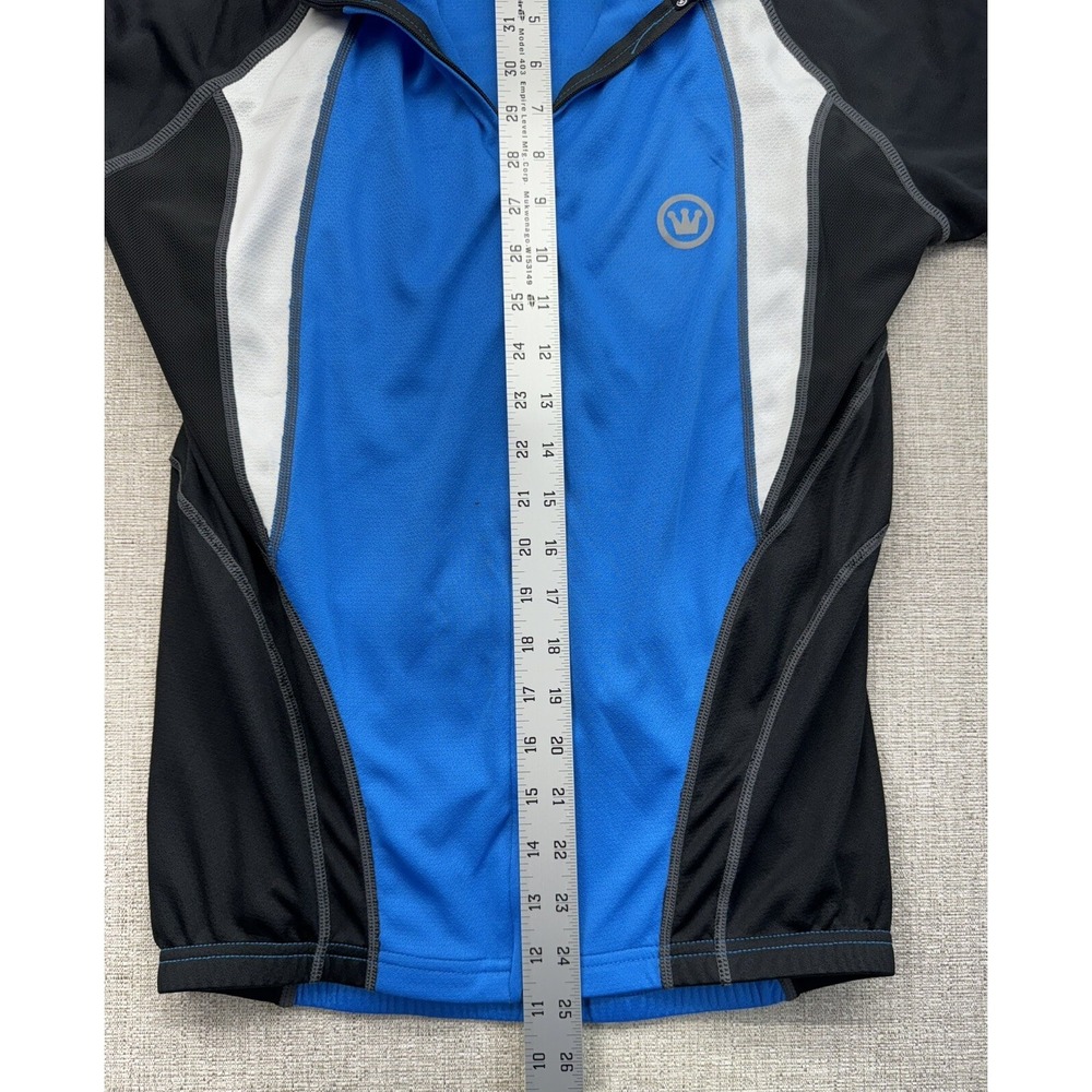 Canari Cycling Jersey Adult Medium Blue Full Zip Sports Stretch Mens - Picture 6 of 7